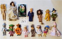 Assorted small dolls