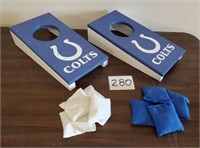 Colts miniature cornhole set