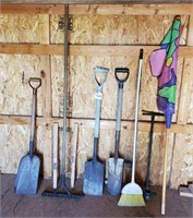 Lawn and garden tool plus a flag