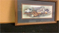 baseball picture in a glass frame