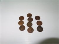 10 Indian Head Pennies
