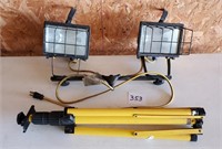 Work light with stand works