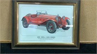 Vintage postcard of a 1932 1750cc Alfa Romeo -