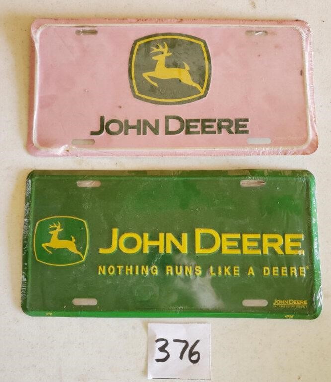Pair John Deere license plates