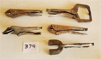 Assorted locking pliers like Vise Grips