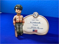 Hummel Plaque Soldier Boy U.S Military 50 Years