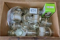 Box of decorative jars