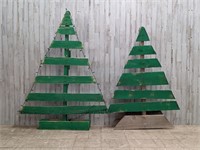 Two Pallet Wood Christmas Trees