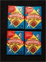 1990 Bowman Baseball Card Packs (x4)