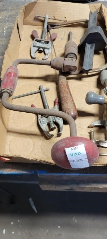 Vintage Hand Drill and Various other Tools