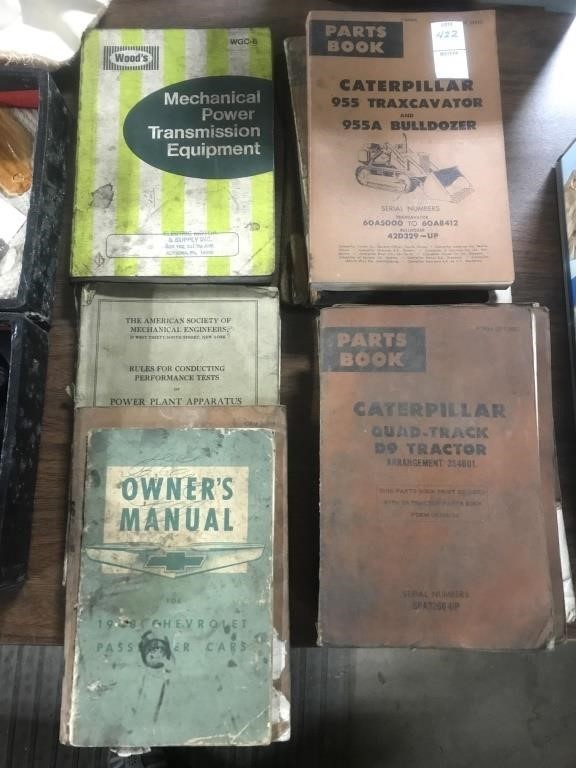 Equipment, car, &  mechanical owners manuals