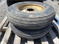(2) Regency Ag Implement Tires on Rims 7.60-15