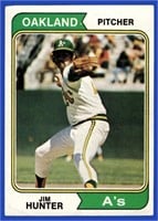 1974 Topps Baseball #7 Jim Hunter HOFer VG-EX