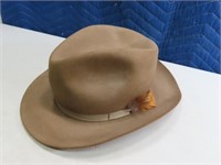 vintage STETSON sz7.25 SortBrim Felt Mens Hat EXC