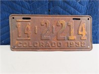 1932 Colorado License Plate