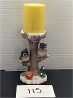 Ceramic owl candle holder