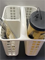 Mixed lot; household; basket organizer & more