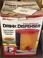 3 compartment drink dispenser