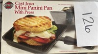 Norpro cast iron mini panini pan w/ press