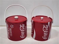 2 Coca-Cola Ice Buckets with Lids