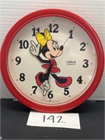 Lorus quarts Minnie Mouse wall clock