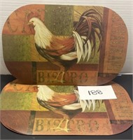 (6) rooster placemats