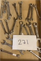 Mixed tool lot; wrenches