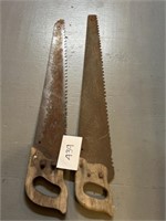 (2) vintage hand saws
