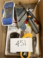 Mixed tool lot; utility knife & more