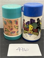 (2) vintage thermos; power rangers & more