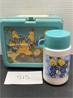 Vintage thermos bananas in panamas lunch box