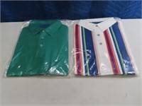 (2) unworn TownCraft MensLG Collar GolfType Shirts