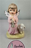 First Noel Angel Playing Horn Figurine