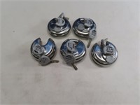 (5) CHATEAU Brand Cylinder Locks w/ Keys