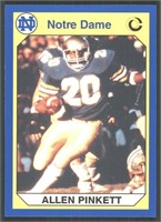 Allen Pinkett Houston Oilers Notre Dame Fighting I