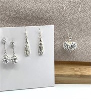 Swarovski elements SS necklace & earrings