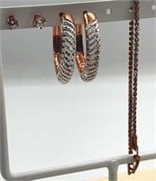 Swarovski Elements Tennis Bracelet & Earrings