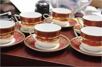 Set of 6 Richelieu Cups and Saucers