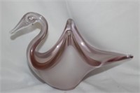 A Glass Swan Bowl