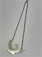 MOTHER OF PEARL BIRD NECKLACE