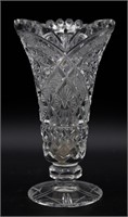 Vintage Lead Crystal-Cut Vase