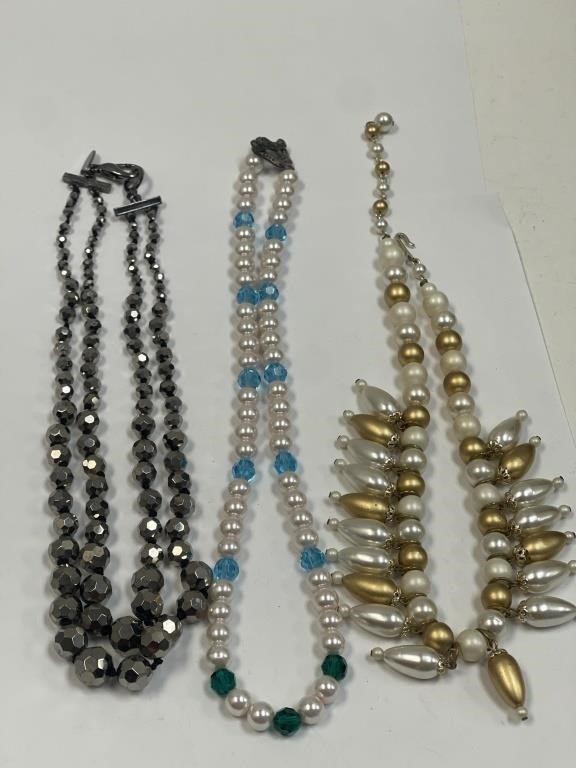 LOT OF 3 COSTUME NECKLACES