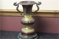 A Bronze Urn on Marble Base