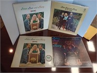 4 Peter, Paul and Mary albums. 2 copies of Moving