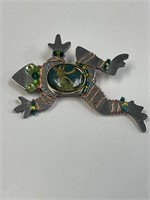 LIZTECH WIRE WRAP FROG PIN