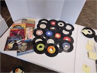 Group of 45 RPM records. Various genres. Some in