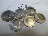 LOT OF 5 1971-D JFK 50 CENT COINS -CIRCU