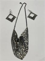 MESH NECKLACE & EARRING SET