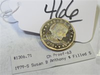 1979 BLOBBED "S" PROOF 63 SUSAN B ANTHON