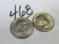 LOT OF 2 SUSAN B ANTHONY COINS  - 1979-D